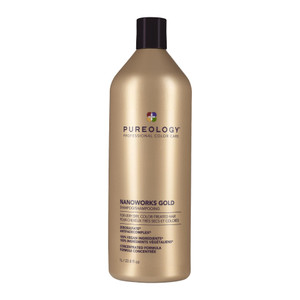 Pureology Nanoworks Gold Shampoo | For Very Dry, Color-Treated Hair | Renews Softness & Shine | Sulfate-Free | Vegan