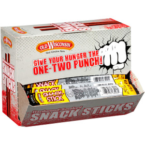 Old Wisconsin Honey Turkey Sausage Snack Sticks, Naturally Smoked, Ready to Eat, High Protein, Low Carb, Keto, Gluten Free, Counter Box, Pack of 42 I