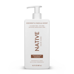 Native Coconut & Vanilla Moisturizing Vegan Shampoo, Clean, Sulfate, Paraben and Silicone Free - 16.5 fl oz