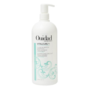OUIDAD Vitalcurl+ Clear & Gentle Shampoo Liter Size, 33.8 oz.
