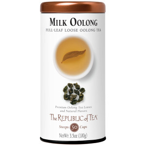 The Republic of Tea  Milk Oolong Full-Leaf Loose Tea Tin, 3.5 oz Tin, Steeps 50 Cups
