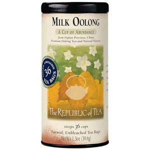 The Republic of Tea  Milk Oolong Tea Tin, 36 Tea Bags, Naturally Caffeinated