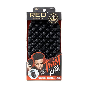 Red by Kiss Bowwow Twist King Premium Luxury Twist Styler Comb Brush, Durable Washable Alternative for Sponge for Barbers and Daily Use, Ideal for Af