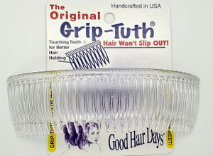 Good Hair Days Grip-Tuth Comb Band - One Piece 6 Hair Side Comb - Hair Combs For All Types Of Hair - Decorative & Hair Styling Women Accessories (Cr