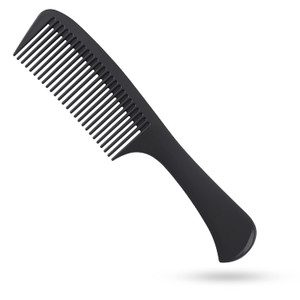Large Detangling Comb With Professional Handle - Carbon Fiber, Cutting, Hairdressing, Styling, Round Tooth, Barber, Travel Hair Comb for Men and Wome