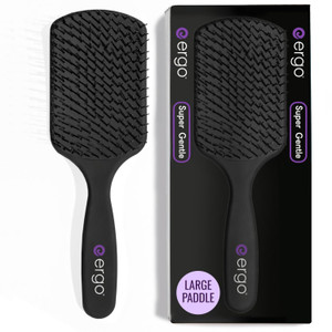 ERGO Super Gentle Large Paddle Brush for Blow Drying - Hair Brushes for Women with Thick or Thin Hair - Dual Hairbrush for Women - Detangler Hair Bru