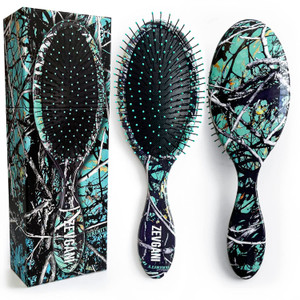 ZEVGANI Detangling Brush for Thick Curly Thin Long Short Wet or Dry Hair, Hairbrush for Women & Kids, Adds Shine Smooth Hair Comb Ultra-Soft Bristles