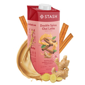 STASH Double Spice Chai Latte - Dairy Free Plant Based Tea Concentrate - Caffeinated - 32 fl oz, 5 Servings