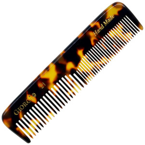 Giorgio G21 Fine Tooth and Wide Tooth Pocket Comb - Hair Styling Combs for Men and Women, Handmade Mustache and Beard Comb for Men for Grooming, Saw