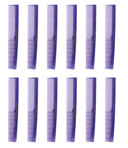 Allegro Combs 420 Barber Set: 12 Hair Cutting and Styling Combs in Purple - Pocket Combs for Stylists
