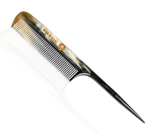 Premium Handmade 100% Oxhorn Anti-static Rat Tail Fine Tooth Comb for Women & Men