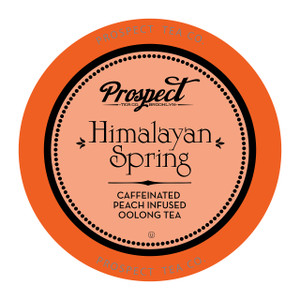 Prospect Tea Co. Himalayan Spring Peach Infused Oolong Tea Pods Compatible with K Cup Brewers Including 2.0, 40 Count
