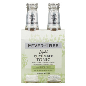Fever-Tree, Water Tonic Sparkling Cucumber, 27.2 Fl Oz, 4 Pack
