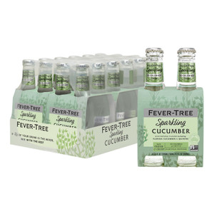 Fever-Tree Sparkling Cucumber  Premium Low Calorie Mixer for Cocktails and Mocktails, 6.8 fl oz Bottles, Pack of 24  Naturally Sourced, Non-GMO