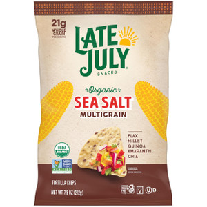 Late July Organic Sea Salt Multigrain Tortilla Chips, 7.5 Ounce