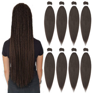 Braiding Hair Pre Stretched 20''-8 Packs Synthetic Braiding Hair Crochet Braids Hot Water Setting Professional Soft Yaki Straight Texture (20inch,#4)