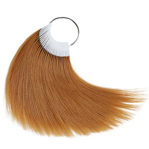 RINBOOOL Hair Swatches for Testing Color, Light Brown Tone Level 6, Real Natural Remy Human Hair, 30 Strands per Pack, 8 Inches