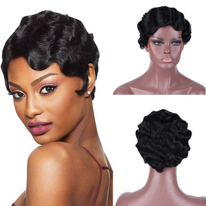 Short Curly Black Cute Synthetic Nuna Wig Real Retro African Afro Hair For Black Women Curly Short Female Wig Natural Looking