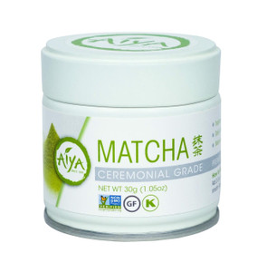 Aiya Authentic Japanese Premium First Harvest Ceremonial Grade Matcha Green Tea Powder - Vegan-Friendly, Zero Sugar, Gluten-Free - 30g Tin