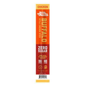 The New Primal All Natural Chicken Stick, Buffalo Style - Keto & Gluten Free Healthy Snacks for Adults, Sugar Free Low Carb, Paleo Meat Stick - 9g Pr