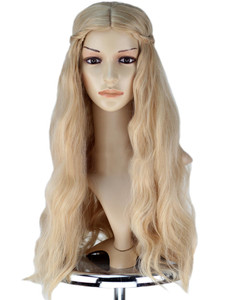 Angelaicos Womens Hippie Wigs Long Blonde Wig Fluffy Wavy Party Cosplay Wig