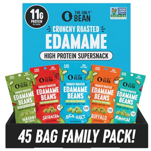 The Only Bean High Protein Snacks, Healthy Office Snacks, Healthy Snacks for Adults and Kids for Lunch, Vegan, Low Carb & Gluten Free - Edamame Beans