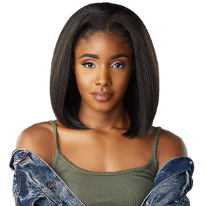 Sensationnel Curls Kinksandco Half Wig - Top Babe Instant Weave Drawstring Cap for Natural 3C to 4C Hair Textures (2 DARKBROWN)