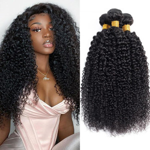 EMOL Curly Bundles Human Hair Kinky Curly Human Hair Bundles for Black Women 8 10 12 inch Afro Kinkycurly Bundles Human Hair Weave 3 Bundles Kinky Ha