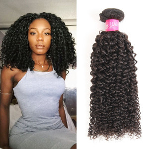 ISEE Hair Virgin Malaysian Deep Curly Jerry Curly Human Hair 3 Bundles,100% Unprocessed Human Hair Extensions Natural Black Can Be Dyed 18 20 22inche
