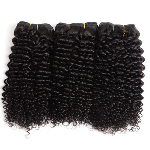Kinky Curly Hair Bundles with Luxnovolex 10A Unprocessed Brazilian Short Virgin Human Hair Weave Extensions 300g (10 10 10 inch)