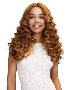 JANET COLLECTION SWISS LACE EXTENDED PART DEEP WIG  GABRIELA (1B (OFF BLACK))