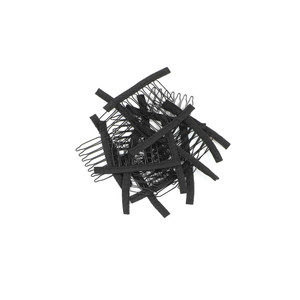 Xuxisowo 30 Pcs Wig Clips Wig Combs to Secure Wig 7-Teeth Wig Combs for Making Wig Caps (30 pcs, Black)