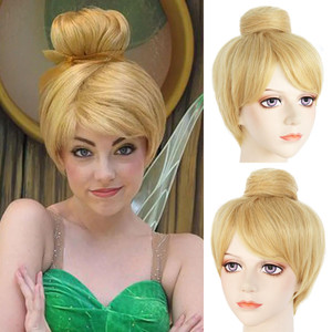 JoneTing Blonde Wig? +Hair Cap +Hairband +Wand? Short Golden Wig for Cosers Cospaly Women Blonde Wigs for Halloween Party Peluca Rubia Amarilla Princ