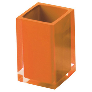 Gedy Rainbow Square Toothbrush Holder, Orange