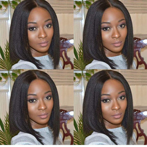 EIAKE Light Yaki Straight Human Hair Clip In Hair Extensions for Black Women Brazilian Virgin Hair Coarse Yaki Clip Ins Thick Natural Italian Yaki St