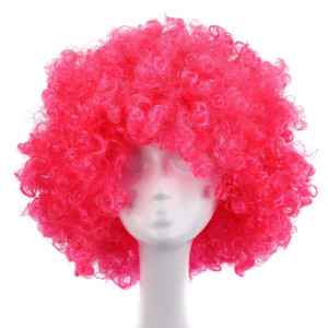MapofBeauty 35cm Fashion Holiday Fluffy Funny Show Clown Wig (Pink)