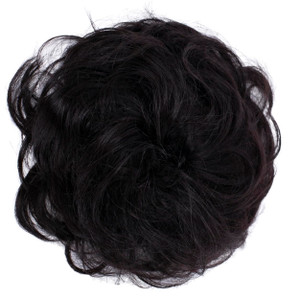 CAISHA 100% HUMAN HAIR Scrunchie Hair Piece Updo Braid Hair Scrunchy Messy Bun Natural Black H312f