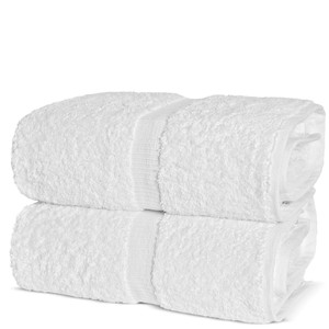 Chakir Turkish Linens, 100% Cotton Premium Quality Turkish Bath Sheets (35''x70'' Large Bath Sheet Towels - White)