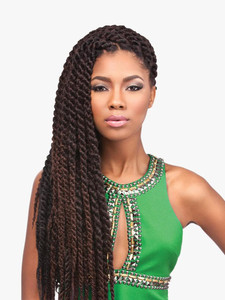 Sensationnel X-Pression Pre-Stretched Crochet Braid - 3X JAMAICAN TWIST 36" (1B Off Black)
