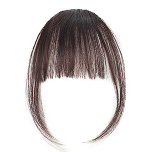 Natural Synthetic Hair Flat Bangs/Fringe Mini Hair Bangs Fashion one Clip-in Hair Extension(Dark Brown)