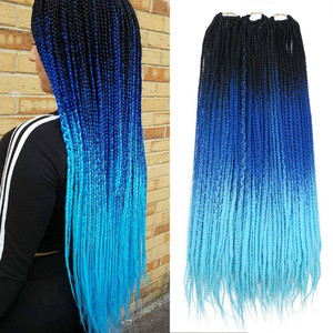 Ombre Box Braids Crochet Hair Crochet Braids Box Braiding Synthetic Hair Extension 24inch (5 packs/order)