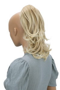 CAISHA 14" Wavy Clip On Ponytail With Butterfly Clip Hairpiece Heat-resistant Synthetic Fibres Blond Mix H136