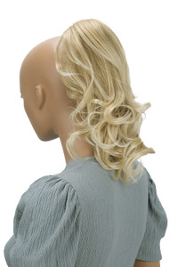 CAISHA 14" Wavy Clip On Ponytail With Butterfly Clip Hairpiece Heat-resistant Synthetic Fibres Bleach Blonde H91