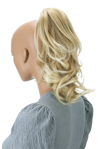 CAISHA 14" Wavy Clip On Ponytail With Butterfly Clip Hairpiece Heat-resistant Synthetic Fibres Light Blonde Mix H107