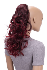 CAISHA 18" Hairpiece Ponytail Extensions Voluminous Wavy Red Mix PH28