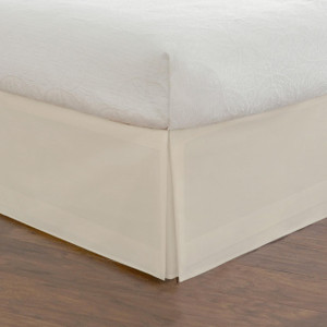 FRESH IDEAS Bedding Tailored Bedskirt, Classic 14 Drop Length, Pleated Styling, Queen, Ivory