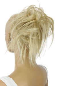 CAISHA XXL Hairpiece Scrunchie Updo Voluminous Slightly Wavy Messy Bun Light Blonde Mix G22F