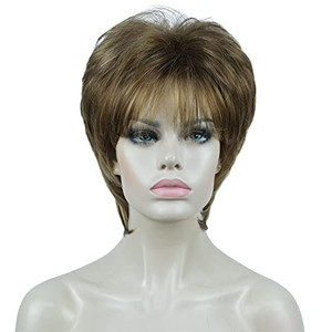 Aimole Short Layered Body Wave Wigs Synthetic Women's Wig Full Hair (V6)