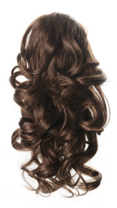 Onedor 12" Synthetic Fiber Natural Textured Curly Ponytail Clip In/On Hair Extension Hairpiece (10# - Medium Golden Brown)