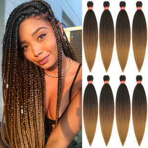 Ombre Pre-stretched Braiding Hair, Top Silky Braid Hair Extensions, Itch Free Crochet Twist Hair Braids, Yaki Texture Original Braiding Hair Pre Stre